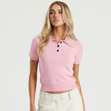 Classic Short Sleeve Knit Polo Top – Soft Slim Fit Shirt