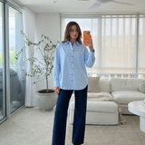 Classic Button Down Shirt – Relaxed Fit Long Sleeve Blouse