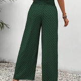 Women’s Wide-Leg Palazzo Trousers - Light Printed Weave