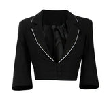 Black Cropped Blazer