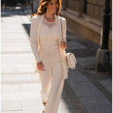 Ivory Tailored Cardigan