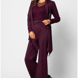 Burgundy Lace Cardigan