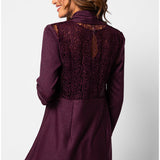 Burgundy Lace Cardigan