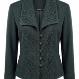 Green Tailored Lace Blazer