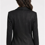 Black Tailored Lace Blazer