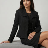 Black Tailored Lace Blazer
