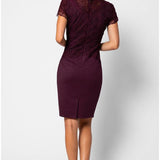 Burgundy Lace Cocktail Dress