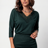 Green Elegant Lace Blouse