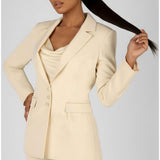 Ivory Pearl Detail Blazer