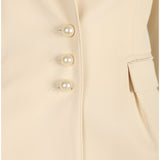 Ivory Pearl Detail Blazer