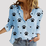Women's Relaxed Fit Button Front Linen Shirt