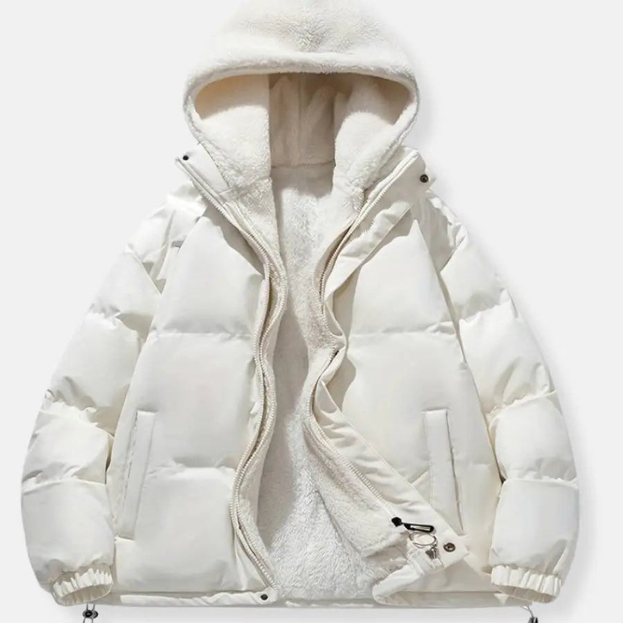 Women's Quilted Winter Jacket with Adjustable Hood