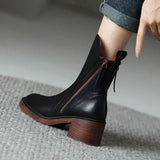 Premium Leather Ankle Boots