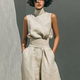 Women’s Sleeveless Two Piece Set Wide Leg Pants Summer Outfit