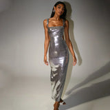 Strapless Sequin Maxi Dress – Elegant Bodycon Evening Gown