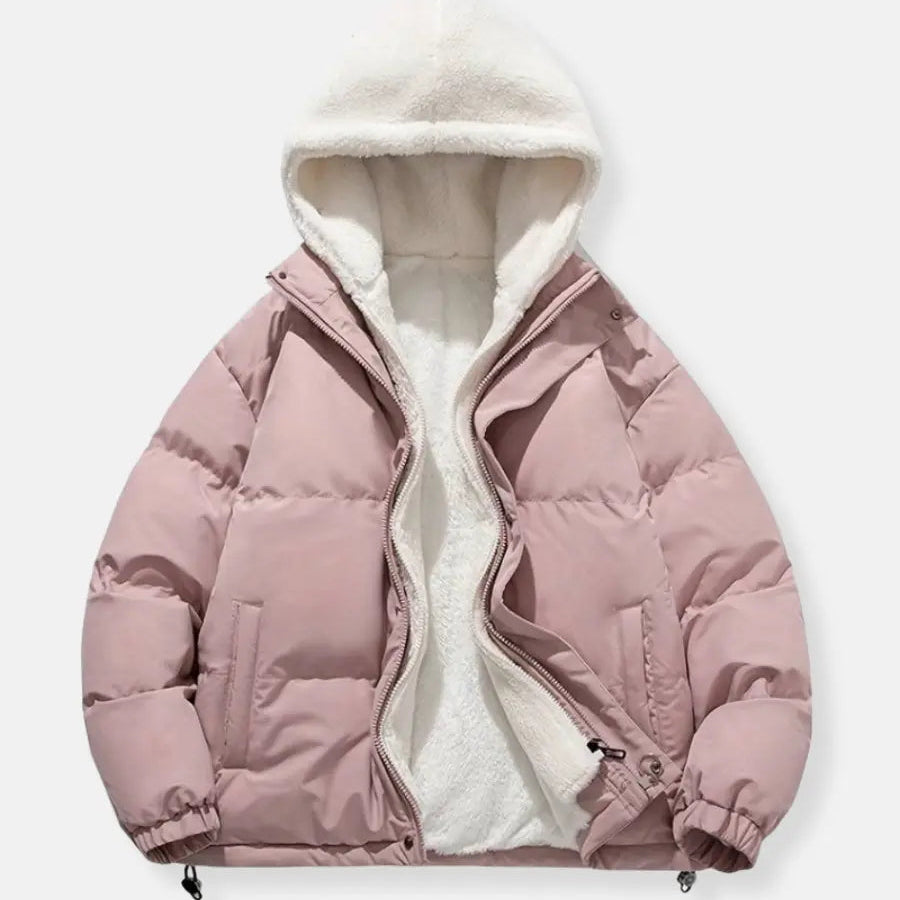 Women's Quilted Winter Jacket with Adjustable Hood
