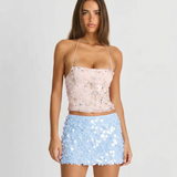 Floral Lace Mini Skirt for Feminine Summer Style