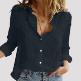 Women's Relaxed Fit Button Front Linen Shirt