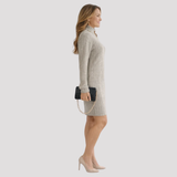 Women's Ribbed Turtleneck Knit Dress