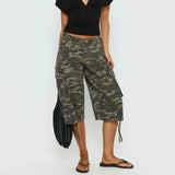 Women’s Longline Camo Cargo Shorts
