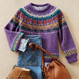 Classic Vintage Nordic Knit Sweater