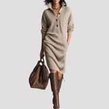 Women's Button Neck Knit Dress