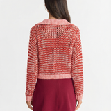 Cropped Knit Hoodie – Lightweight Relaxed Fit Pullover