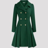 Tailored Double Breasted Long Sleeve Coat Dress