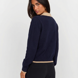 Collared Zip Knit Sweater for Sporty Elegant Style