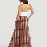 Plaid A-Line Maxi Skirt for Timeless Elegant Style
