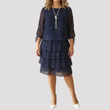 Women's Layered Polka Dot Chiffon Dress