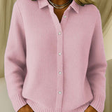 COLLARED KNIT CARDIGAN