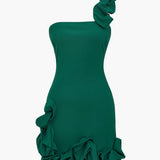 Strapless Ruffle Mini Dress – Fitted Flirty Party Dress
