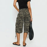 Women’s Longline Camo Cargo Shorts