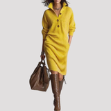 Women's Button Neck Knit Dress