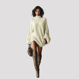 Women's Oversized Turtleneck Knit Dress