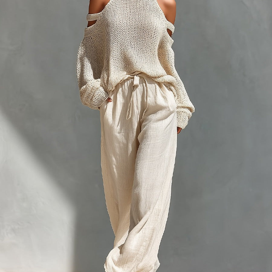 Off-Shoulder Two-Piece Set for Women