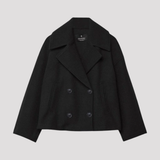 Women's Double Breasted Cropped Peacoat