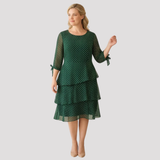 Women's Layered Polka Dot Chiffon Dress