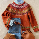 Chic Vintage Nordic Knit Sweater