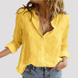 Women's Relaxed Fit Button Front Linen Shirt
