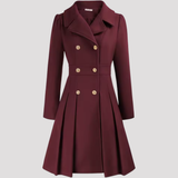 Tailored Double Breasted Long Sleeve Coat Dress