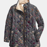 Vintage Floral Print Quilted Jacket
