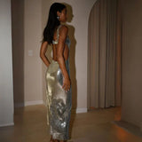 Strapless Sequin Maxi Dress – Elegant Bodycon Evening Gown