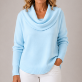Elegant Cowl Neck Knit Sweater