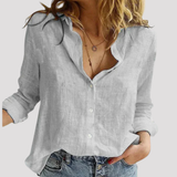 Women's Relaxed Fit Button Front Linen Shirt