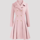 Tailored Double Breasted Long Sleeve Coat Dress