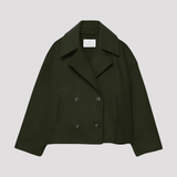 Women's Double Breasted Cropped Peacoat