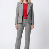 Multicolor Houndstooth Tailored Blazer