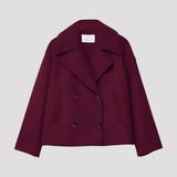 Women's Double Breasted Cropped Peacoat